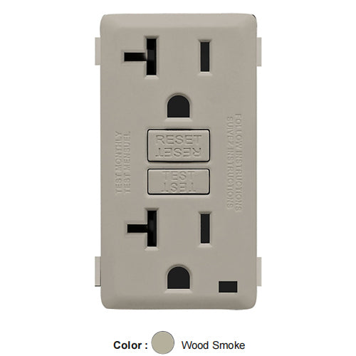 Leviton RKG20-WS, Color Change Kit for Renu 20A Tamper-Resistant GFCI Receptacle, Wood Smoke, 2 Packs