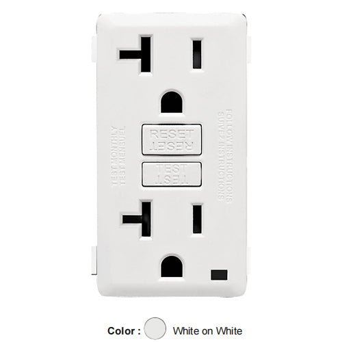 Leviton RKG20-WW, Color Change Kit for Renu 20A Tamper-Resistant GFCI Receptacle, White on White, 2 Packs