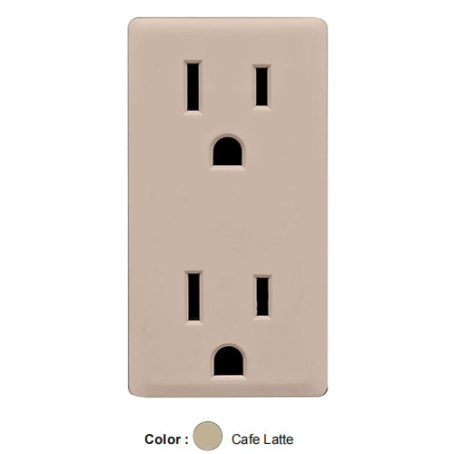 Leviton RKR15-CA, Color Change Kit for Renu 15A Tamper-Resistant Receptacle, Café Latte, 5 Packs