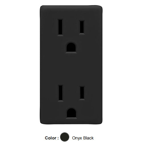 Leviton RKR15-OB, Color Change Kit for Renu 15A Tamper-Resistant Receptacle, Onyx Black, 5 Packs