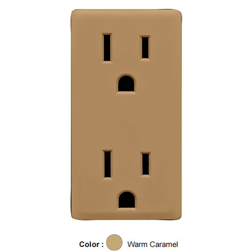 Leviton RKR15-WC, Color Change Kit for Renu 15A Tamper-Resistant Receptacle, Warm Caramel, 5 Packs