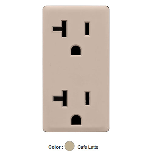 Leviton RKR20-CA, Color Change Kit for Renu 20A Tamper-Resistant Receptacle, Café Latte, 5 Packs