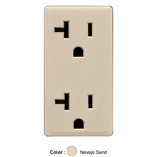 Leviton RKR20-NS, Color Change Kit for Renu 20A Tamper-Resistant Receptacle, Navajo Sand, 5 Packs