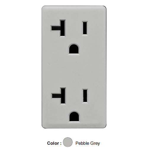 Leviton RKR20-PG, Color Change Kit for Renu 20A Tamper-Resistant Receptacle, Pebble Grey, 5 Packs