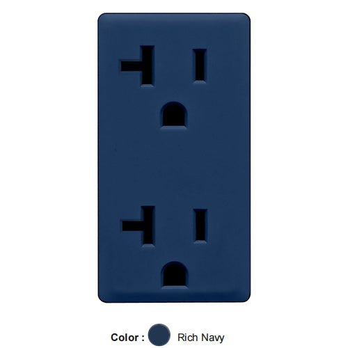 Leviton RKR20-RN, Color Change Kit for Renu 20A Tamper-Resistant Receptacle, Rich Navy, 5 Packs