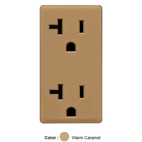 Leviton RKR20-WC, Color Change Kit for Renu 20A Tamper-Resistant Receptacle, Warm Caramel, 5 Packs