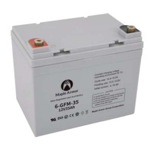 Maple Armor RLSS-B12350, 12 Volt, 35 AH, Rechargeable Battery