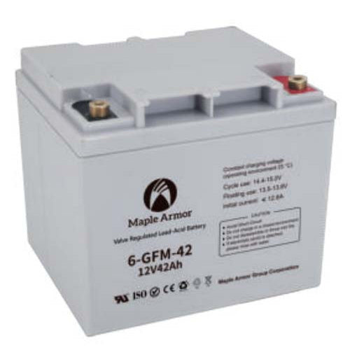 Maple Armor RLSS-B12420, 12 Volt, 42 AH,  Rechargeable Battery