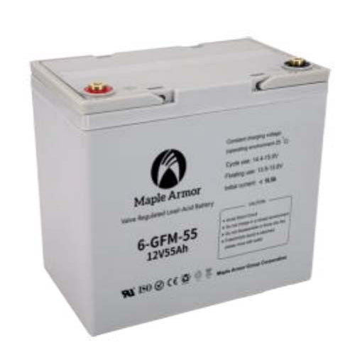 Maple Armor RLSS-B12550, 12 Volt, 55 AH, Rechargeable Battery