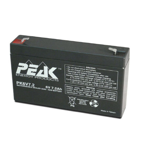 Maple Armor RLSS-B672, 6 Volt, 7.2 AH, Rechargeable Battery