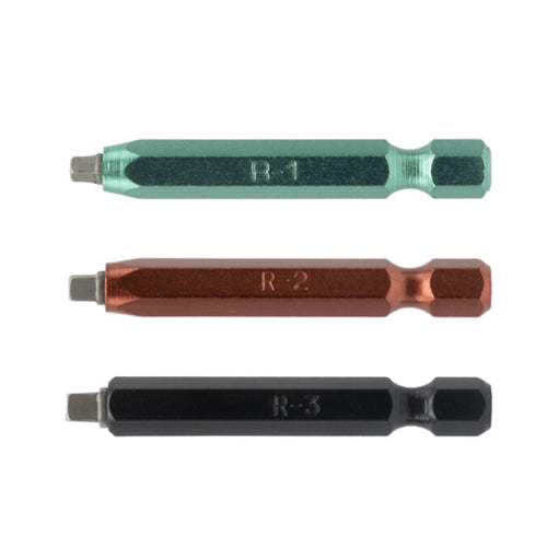 UCAN RS36, No. 3 x 6 Square Recess Bit, 2 Piece Hex Shank, Black