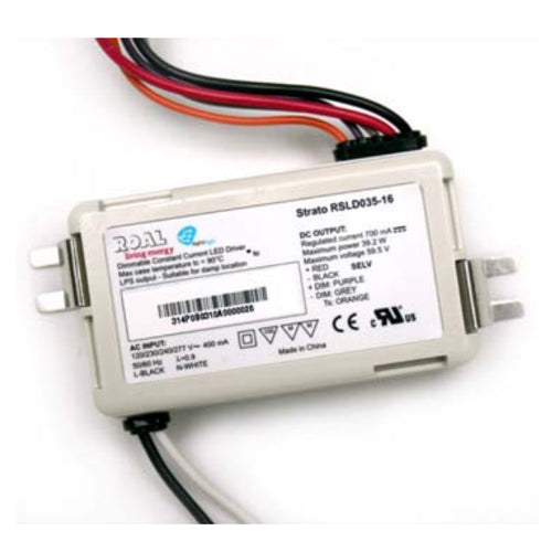Enedo Royal Living Energy RSLD035-12A, Constant Current LED Driver, Output 14.7W 350mA 31.5-42Vdc, 0-10V Dimming, IP64, Input 120-277Vac