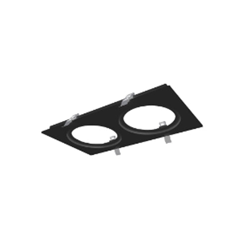DawnRay RTD35-BK, Double Head Black Finished Plate for 3.5 inch Baffle/Gimbal Series