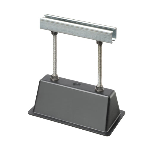 Arlington RTS12, Roof Topper® Conduit and Raceway Support, Open Base with Installed Strut, 9"W x 12"H, 12" Off the Roof Surface