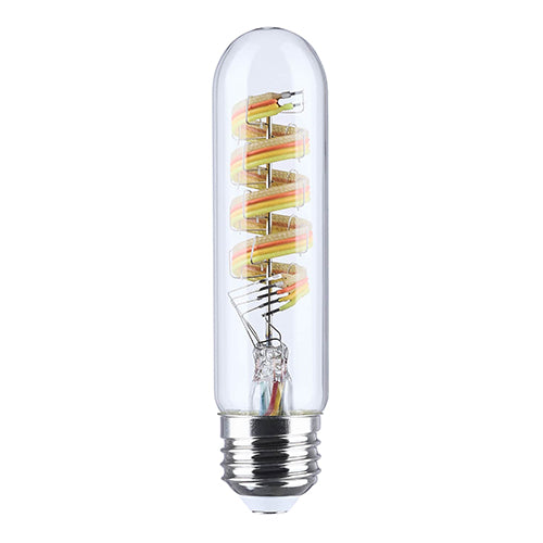 Satco S11245, T10 LED, 5.5W, 120V, 2700-5000K RGB and Tunable White, 450 Lumens, Medium E26 Base, Clear Finish