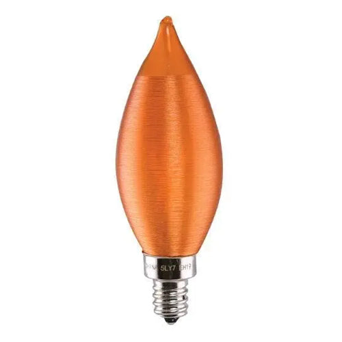 Satco S11307, CA11 LED Filament, 4W, 120V, 2100K, 200 Lumens, Candelabra E12 Base, Spun Amber Finish, 12 Packs