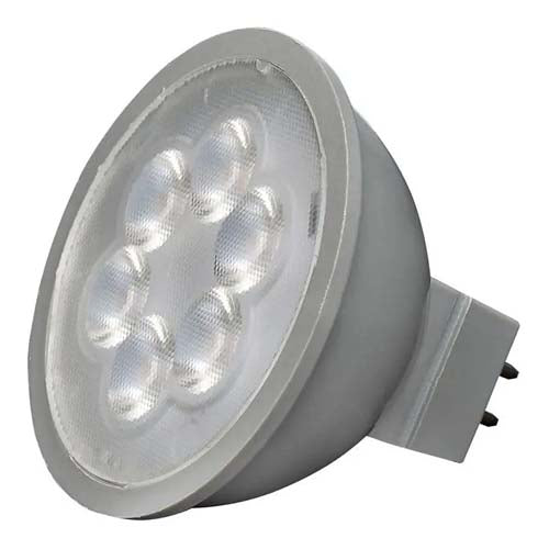 Satco S11395, MR16 LED, 4.5W, 12V, 5000K Natural Light, 360 Lumens, Bi Pin GU5.3 Base, 40° Beam Angle, Gray Finish