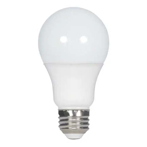Satco S11413, A19 LED, 9W, 120V, 4000K Cool White, 760 Lumens, Medium E26 Base, Frost Finish