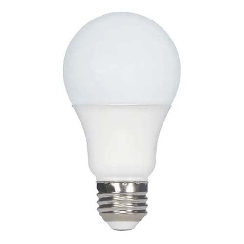 Satco S11435, A19 LED, 9.8W, 120V, 5000K Natural Light, 800 Lumens, Medium E26 Base, Frost Finish