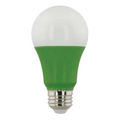 Satco S11440, A19 LED, Full Spectrum Plant Grow Lamp, 9W, 120V, Medium E26 Base, White Finish