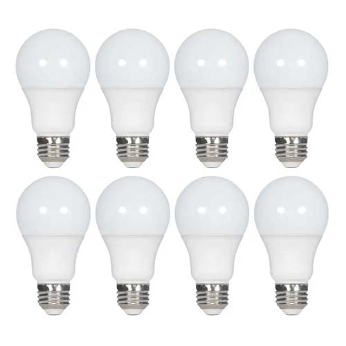 Satco S11461, A19 LED, 9W, 120V, 5000K Natural Light, 750 Lumens, Medium E26 Base, White Finish