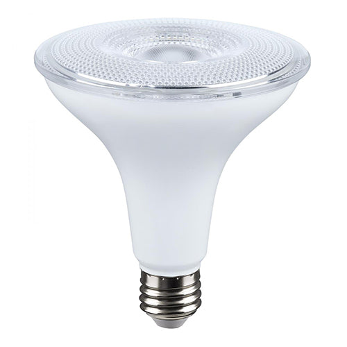 Satco S11476, PAR38 LED, 14W, 120V, 5000K Natural Light, 1250 Lumens, Medium E26 Base, White Finish