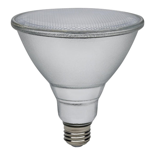 Satco S11486, PAR38 LED, 15W, 120-277V, 3000K Soft White, 1200 Lumens, Medium E26 Base, Silver Finish