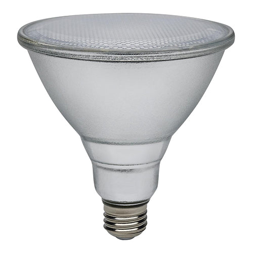 Satco S11487, PAR38 LED, 15W, 120-277V, 4000K Cool White, 1200 Lumens, Medium E26 Base, Silver Finish