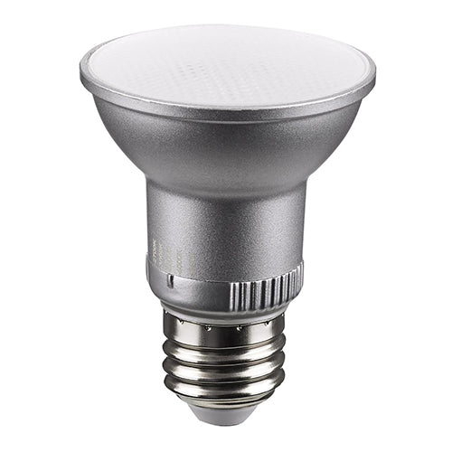 Satco S11581, PAR20 LED, 5.5W, 120V, 2700/3000/3500/4000/5000K CCT Selectable, 500 Lumens, Medium E26 Base, 40° Beam Angle, Silver Finish