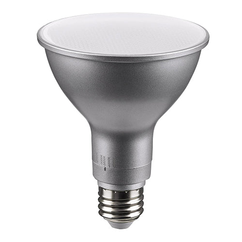 Satco S11587, PAR30LN LED, 11W, 120V, 2700/3000/3500/4000/5000K CCT Selectable, 1000 Lumens, Medium E26 Base, 60° Beam Angle, Silver Finish