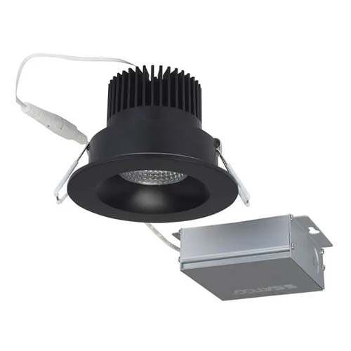 Satco S11631, 3.5'' LED Direct Wire Downlight, 12W, 120V, 3000K Warm White, 840 Lumens, Round, Remote Driver, Black Finish