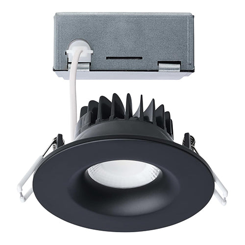 Satco S11631R1, 3.5'' LED Direct Wire Downlight, 10W, 120V, 2700/3000/3500/4000/5000K CCT Selectable, 840 Lumens, Round, Remote Driver, Black Finish