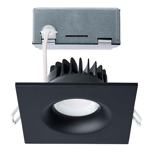 Satco S11634R1, 3.5'' LED Direct Wire Downlight, 10W, 120V, 2700/3000/3500/4000/5000K CCT Selectable, 840 Lumens, Square, Remote Driver, Black Finish