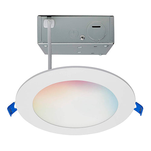 Satco S11637, Starfish, 6'' LED Direct Wire Downlight, 11W, 120V, 2000-5000K RGB and Tunable White, 900 Lumens, Round, Remote Driver, White Finish