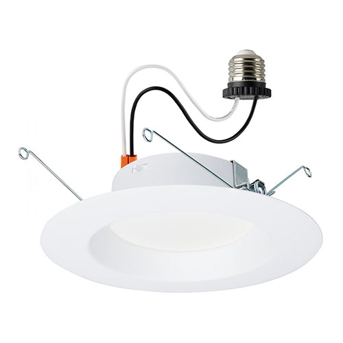 Satco S11646, 5-6'' LED Downlight Retrofit, 12.5W, 120V, 2700/3000/3500/4000/5000K CCT Selectable, 1100 Lumens, White Finish