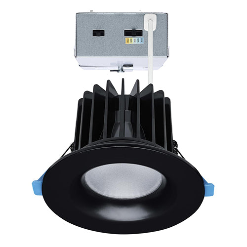 Satco S11671, 3'' LED Remote Driver Downlight, 16/20/24W, 120-277V, 2700/3000/3500/4000/5000K CCT Selectable, 1300/1600/2000 Lumens, Round, Dual Dimming, Black Finish
