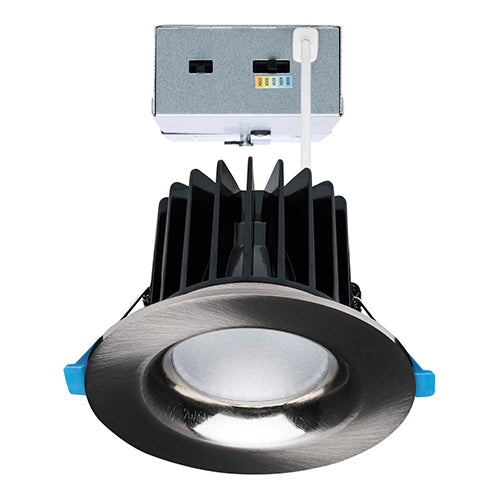 Satco S51672, 3'' LED Remote Driver Downlight, 16/20/24W, 120-277V, 2700/3000/3500/4000/5000K CCT Selectable, 1300/1600/2000 Lumens, Round, Dual Dimming, Brushed Nickel Finish