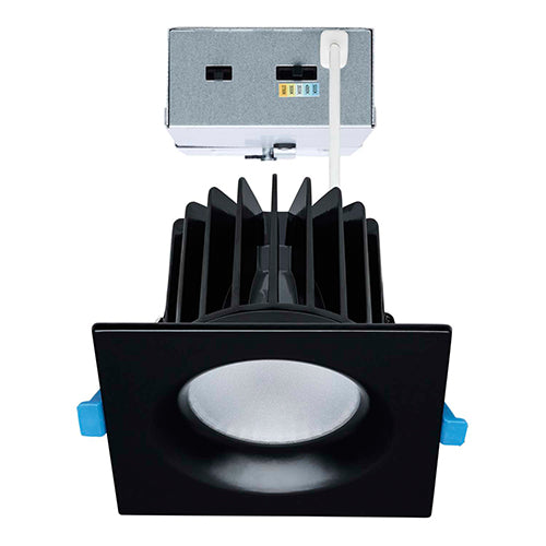 Satco S11674, 3'' LED Remote Driver Downlight, 16/20/24W, 120-277V, 2700/3000/3500/4000/5000K CCT Selectable, 1300/1600/2000 Lumens, Square, Dual Dimming, Black Finish