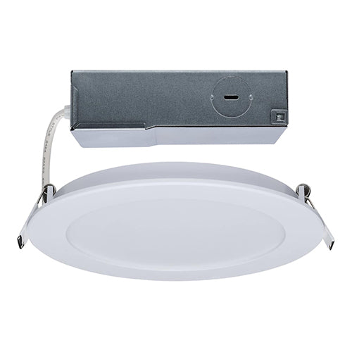 Satco S11681, 6'' LED Direct Wire Performer Series Downlight, 11W, 120V, 2700/3000/3500/4000/5000K CCT Selectable, 1050 Lumens, Round, Flat Face, White Finish