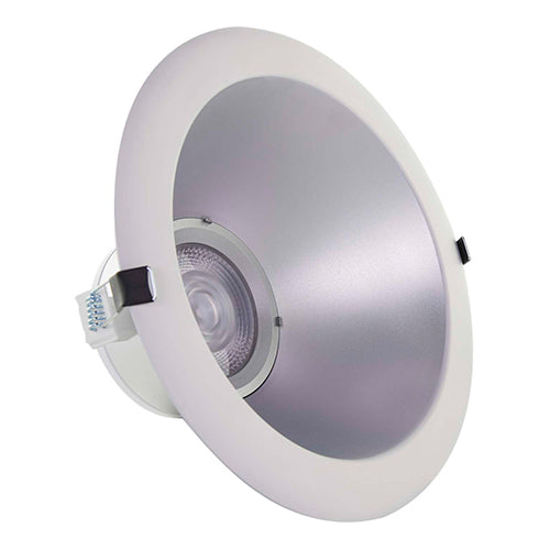 Satco S11817, 10'' Commercial LED Downlight, 33/40/46W, 120-277V, 2700/3000/3500/4000/5000K CCT Selectable, 2500/3000/3500 Lumens, Round, Silver Finish