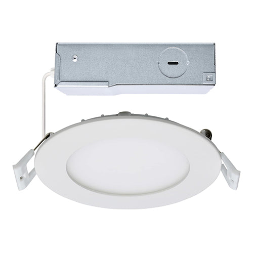 Satco S11826R1, 4''  LED Direct Wire Downlight, 10W, 120V, 2700/3000/3500/4000/5000K CCT Selectable, 850 Lumens, Round, Edge-lit, White Finish