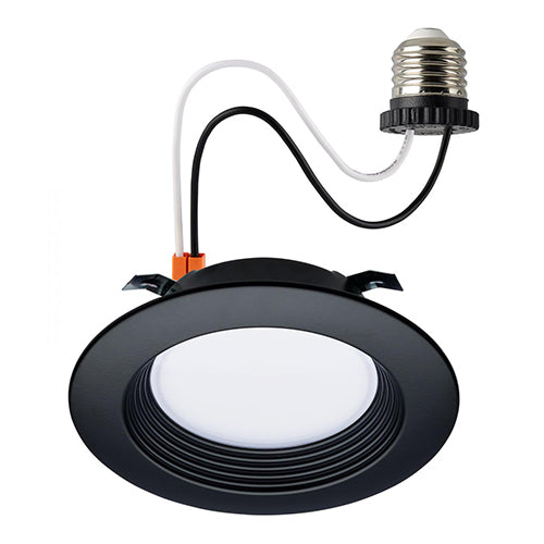 Satco S11832R1, 4'' LED Downlight Retrofit, 6.7W, 120V, 2700/3000/3500/4000/5000K CCT Selectable, 600 Lumens, Black Finish