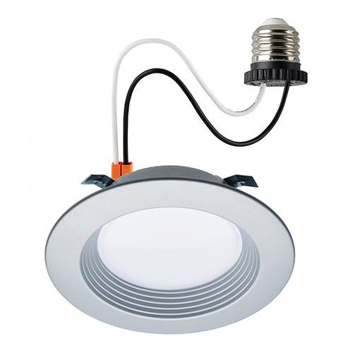 Satco S11833R1, 4'' LED Downlight Retrofit, 6.7W, 120V, 2700/3000/3500/4000/5000K CCT Selectable, 600 Lumens, Brushed Nickel Finish