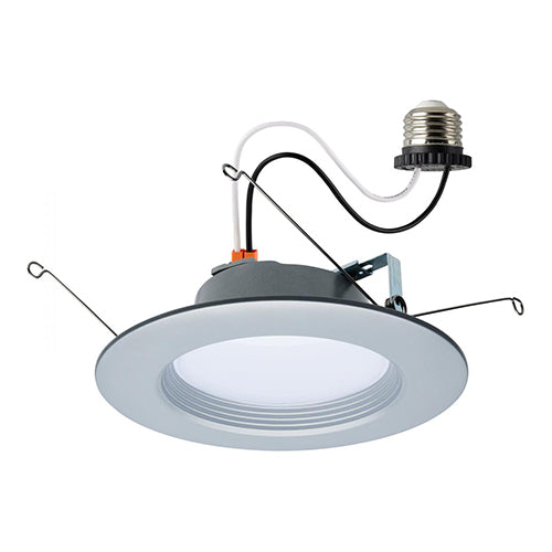 Satco S11836R1, 5-6'' LED Downlight Retrofit, 9W, 120V, 2700/3000/3500/4000/5000K CCT Selectable, 800 Lumens, Brushed Nickel Finish
