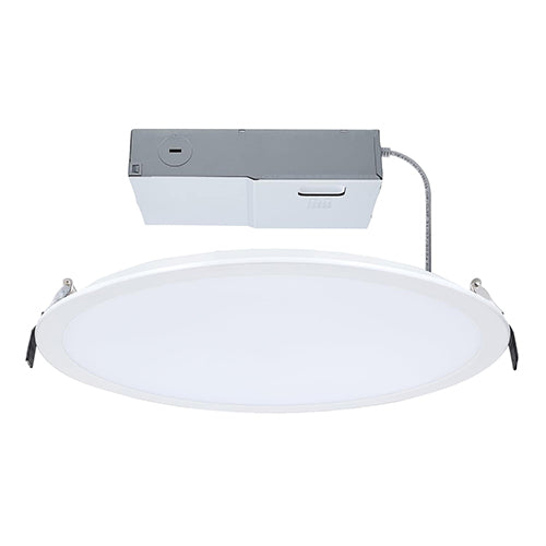 Satco S11849, 12''  LED Direct Wire Downlight, 38W, 120-277V, 2700/3000/3500/4000/5000K CCT Selectable, 4000 Lumens, Round, Flat Face, White Finish