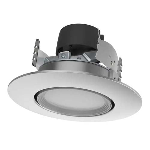 Satco S11855, 4'' LED Retrofit Downlight, 7.5W, 120V, 2700/3000/3500/4000/5000K CCT Selectable, 600 Lumens, Brushed Nickel Finish