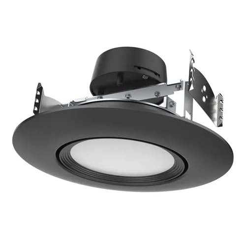 Satco S11857, 5-6'' LED Retrofit Downlight, 10.5W, 120V, 2700/3000/3500/4000/5000K CCT Selectable, 800 Lumens, Black Finish