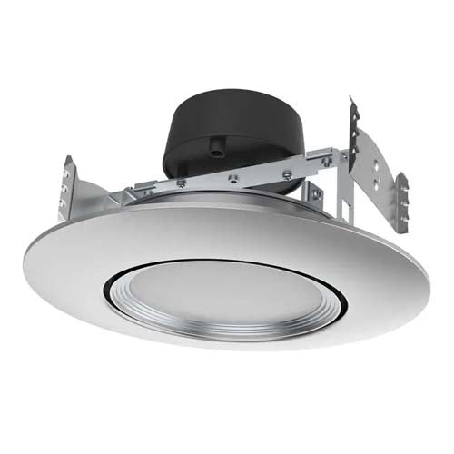 Satco S11858, 5-6'' LED Retrofit Downlight, 10.5W, 120V, 2700/3000/3500/4000/5000K CCT Selectable, 800 Lumens, Brushed Nickel Finish