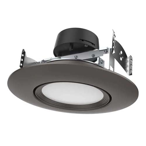 Satco S11859, 5-6'' LED Retrofit Downlight, 10.5W, 120V, 2700/3000/3500/4000/5000K CCT Selectable, 800 Lumens, Bronze Finish