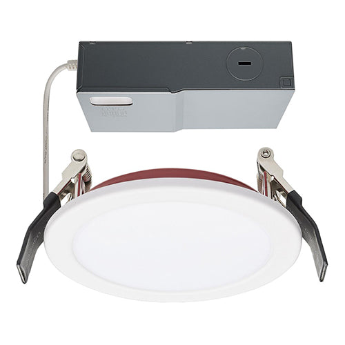 Satco S11864, 4'' LED Direct Wire Downlight, 10W, 120V, 2700/3000/3500/4000/5000K CCT Selectable, 800 Lumens, Fire Rated, Round, White Finish